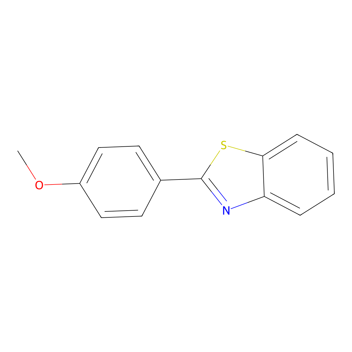 2-(4-Methoxyphenyl)benzothiazole molecular structure, CAS 6265-92-5