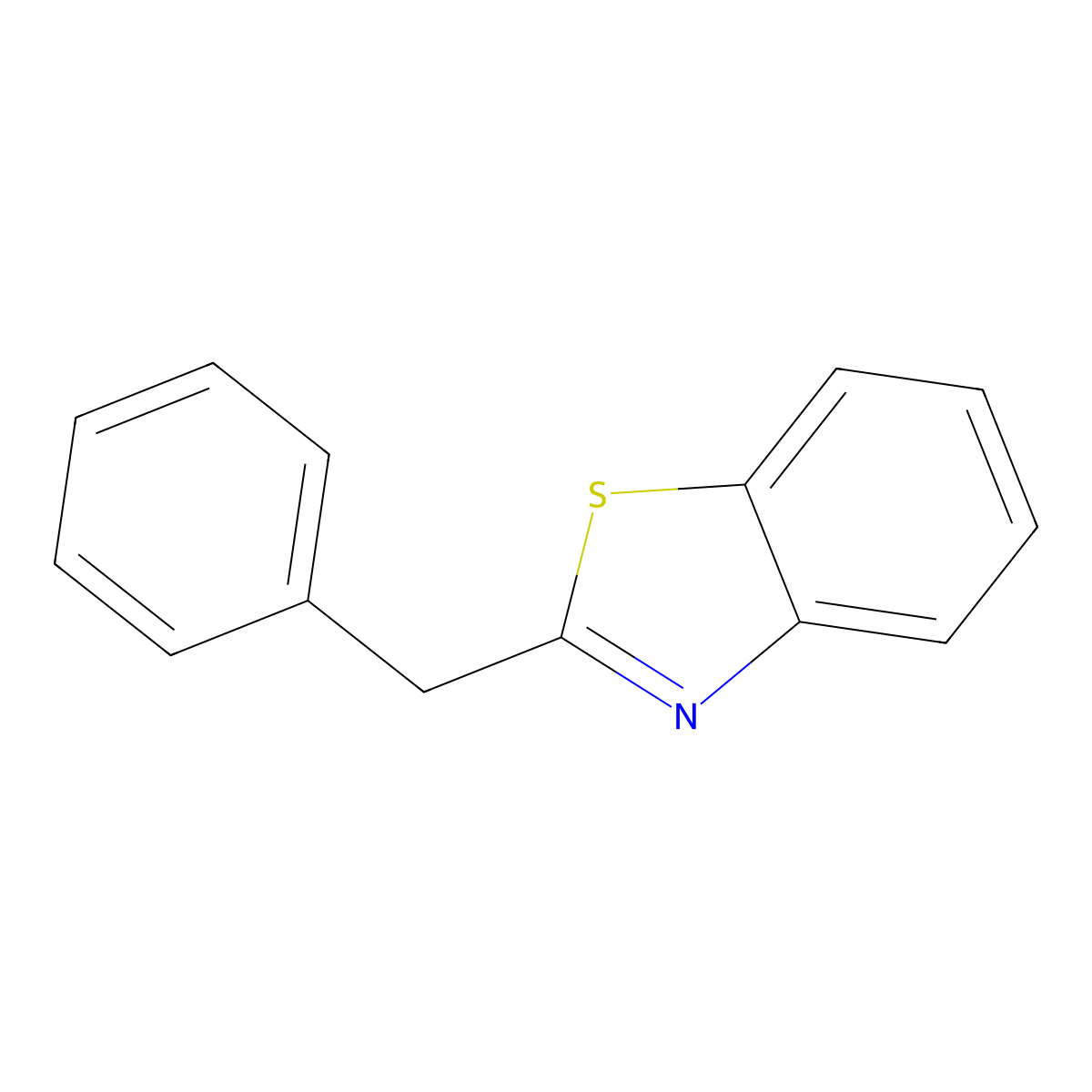 2-Benzyl-1,3-benzothiazole molecular structure, CAS 6265-94-7