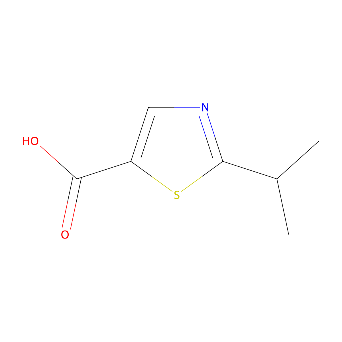 2-(Propan-2-yl)-1,3-thiazole-5-carboxylic acid molecular structure, CAS 62657-87-8