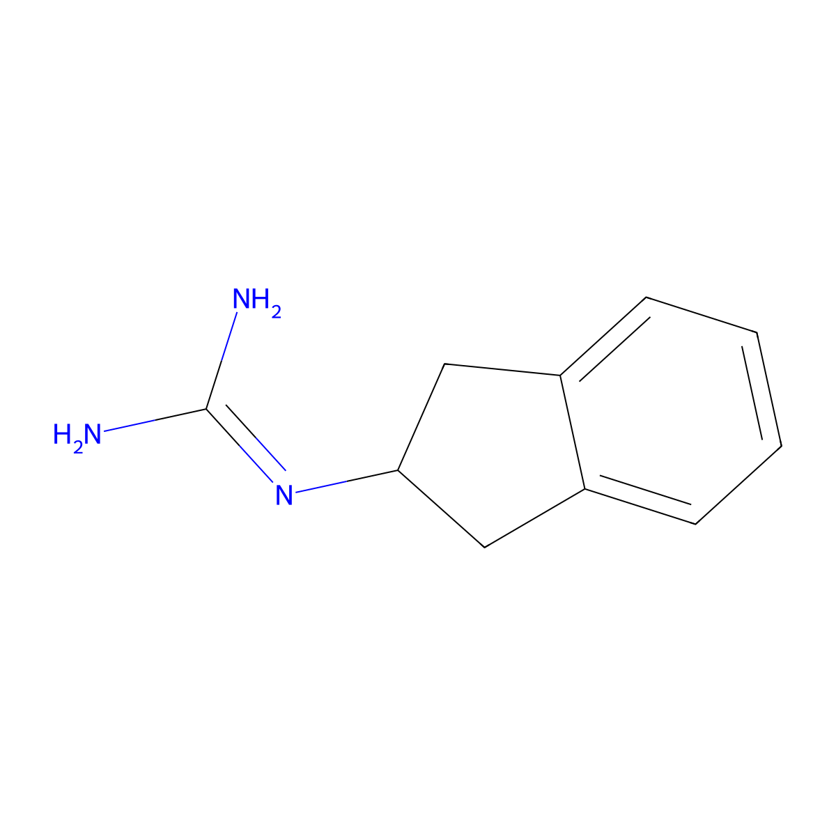 1-(2,3-dihydro-1H-inden-2-yl)guanidine molecular structure, CAS 62658-42-8