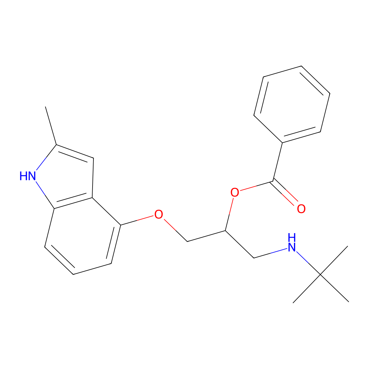 Bopindolol molecular structure, CAS 62658-63-3