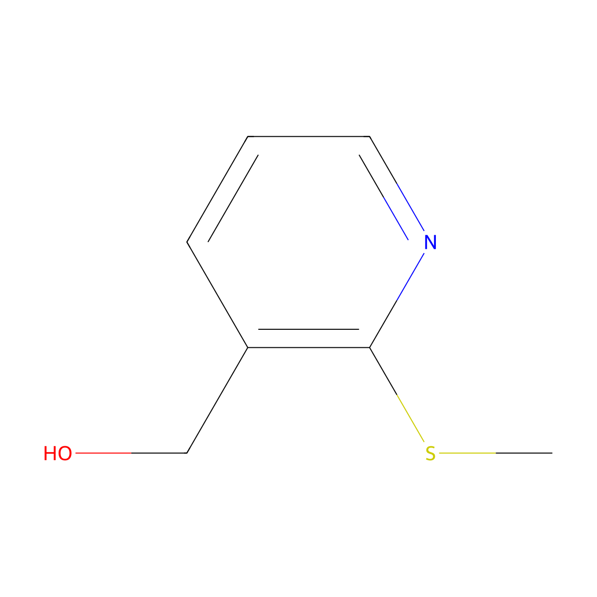 [2-(Methylsulfanyl)pyridin-3-yl]methanol molecular structure, CAS 62658-90-6