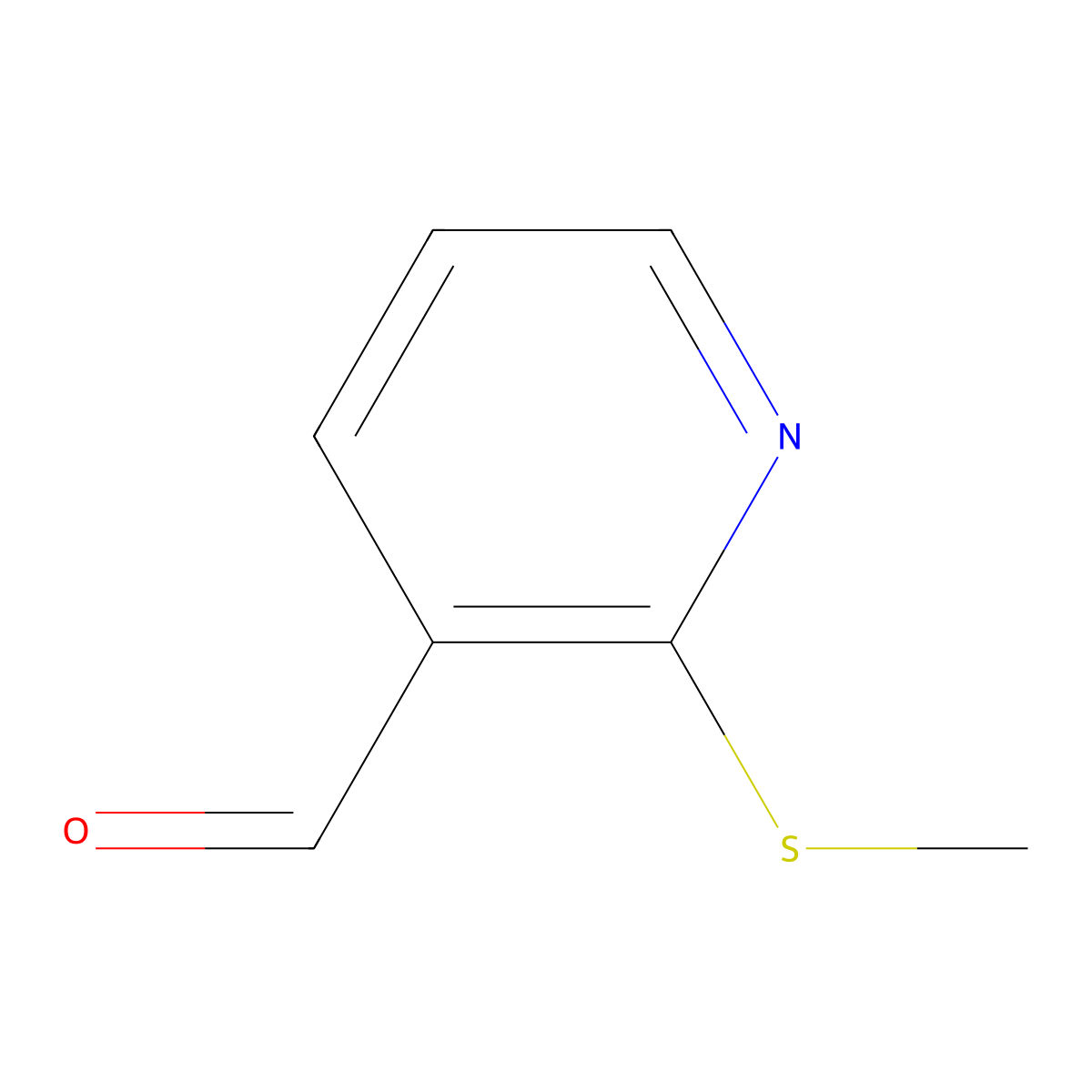 3-Formyl-2-methylthiopyridine molecular structure, CAS 62658-92-8