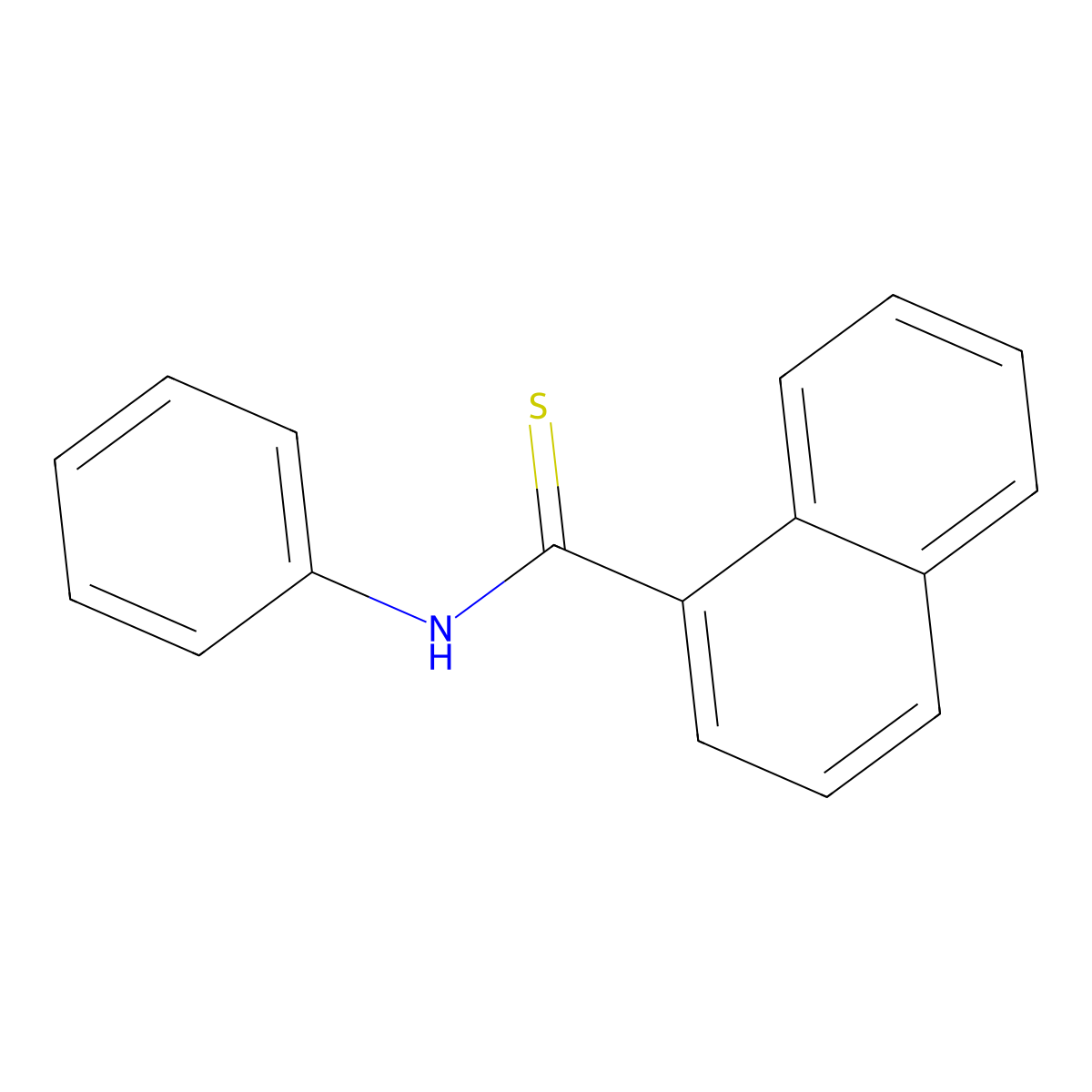 1-Naphthalenecarbothioamide, N-phenyl- molecular structure, CAS 62659-23-8
