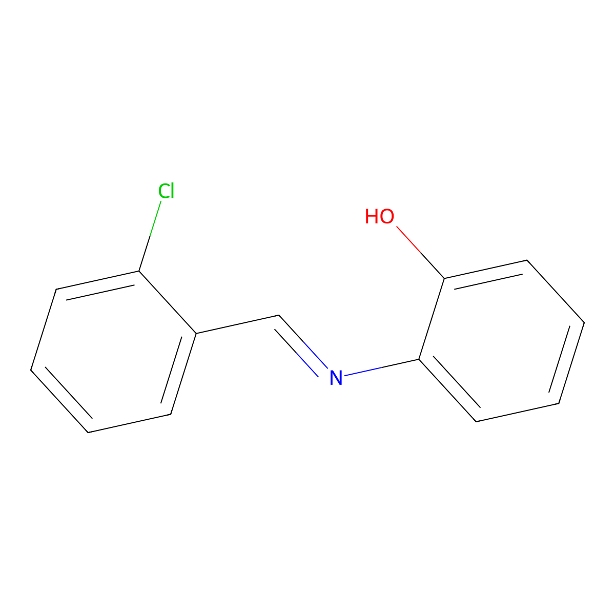 2-[(2-Chlorophenyl)methylideneamino]phenol molecular structure, CAS 6266-10-0