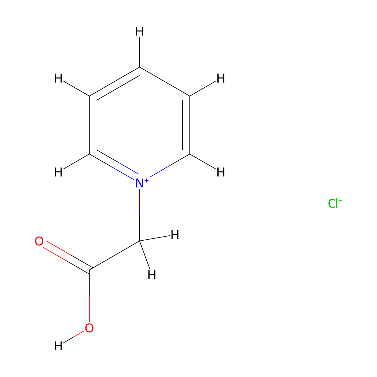 1-(Carboxymethyl)pyridinium chloride molecular structure, CAS 6266-23-5