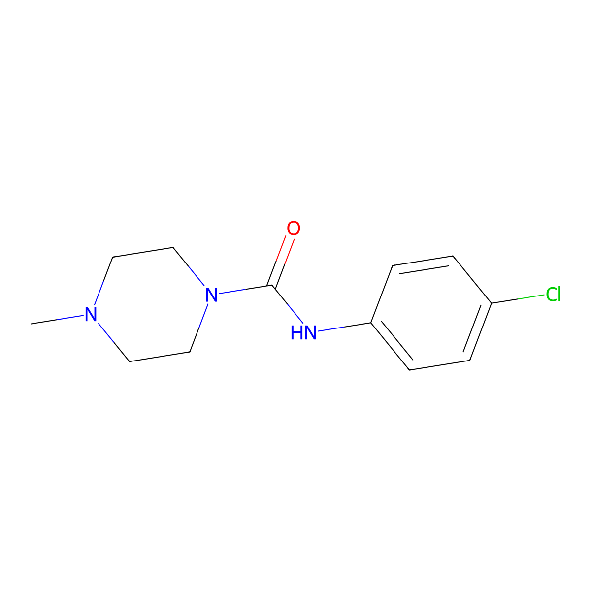 n-(4-Chlorophenyl)-4-methylpiperazine-1-carboxamide molecular structure, CAS 6266-78-0