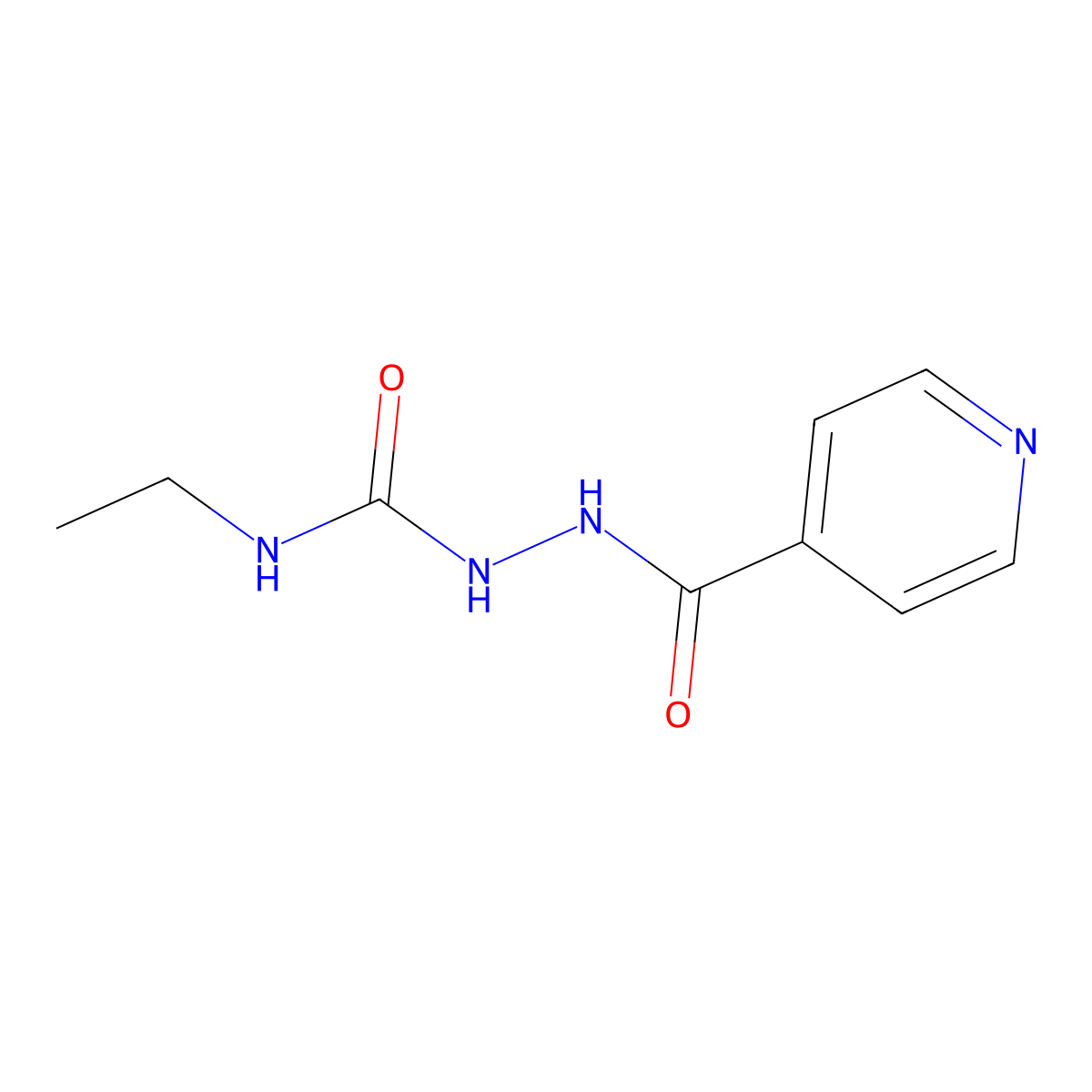 N-ethyl-2-isonicotinoylhydrazinecarboxamide molecular structure, CAS 6266-82-6