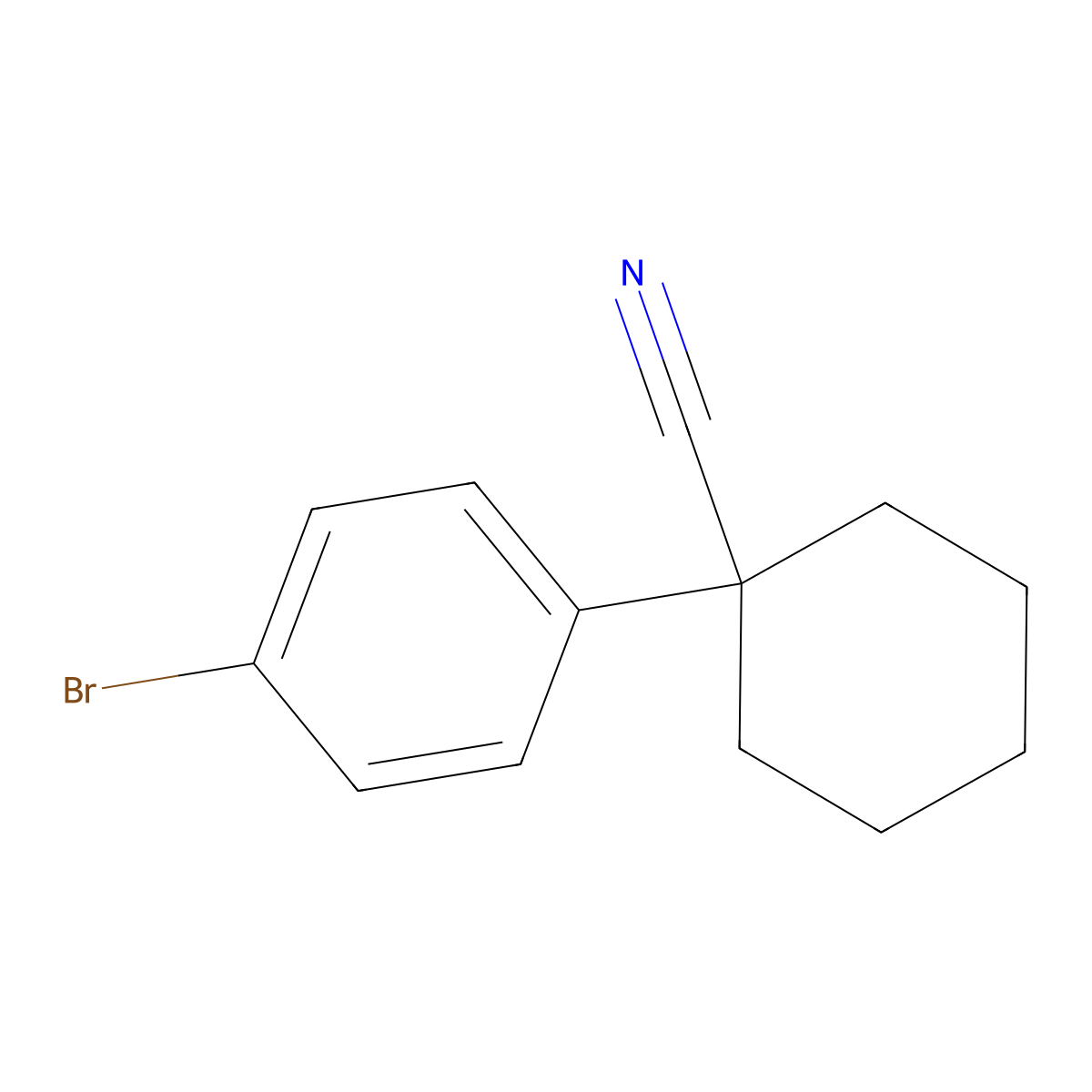 1-(4-Bromophenyl)cyclohexanecarbonitrile molecular structure, CAS 626603-27-8