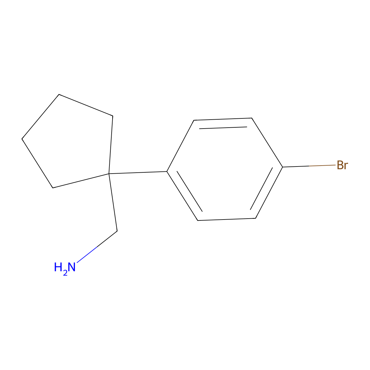 [1-(4-Bromophenyl)cyclopentyl]methanamine molecular structure, CAS 626603-31-4