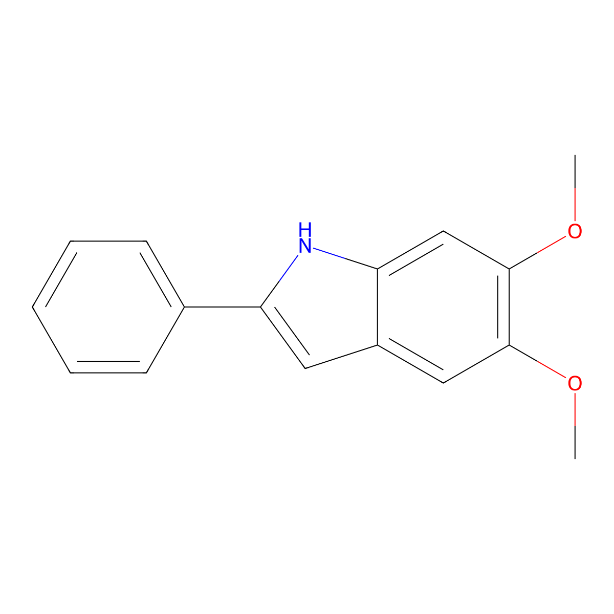 5,6-Dimethoxy-2-phenylindole molecular structure, CAS 62663-26-7
