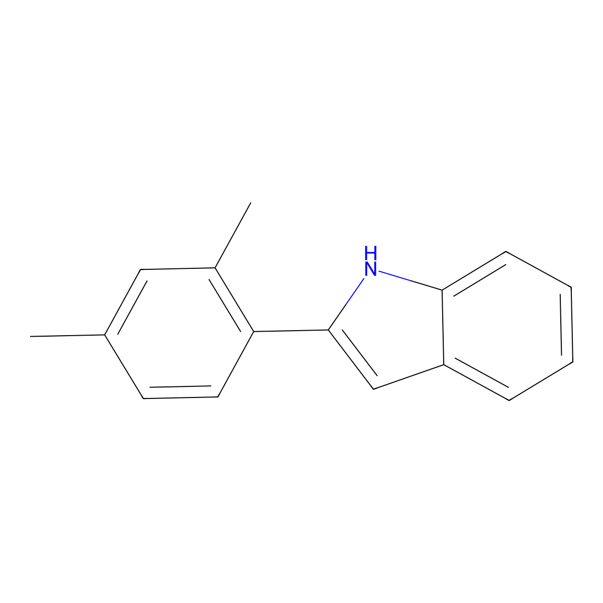 2-(2,4-Dimethylphenyl)-1H-indole molecular structure, CAS 62663-29-0