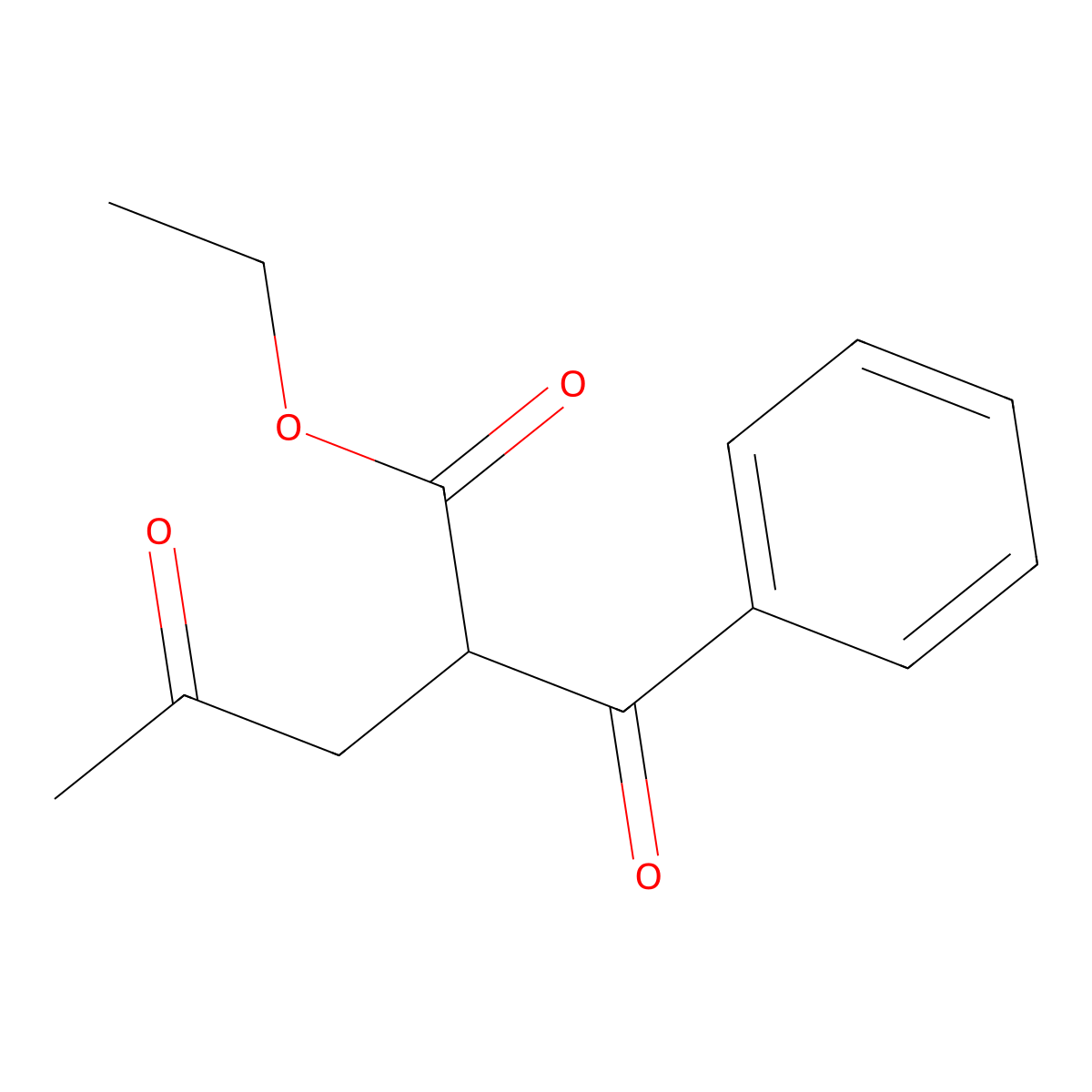 Ethyl 2-benzoyl-4-oxopentanoate molecular structure, CAS 62664-60-2