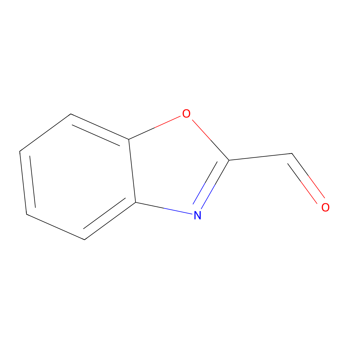 1,3-Benzoxazole-2-carbaldehyde molecular structure, CAS 62667-25-8