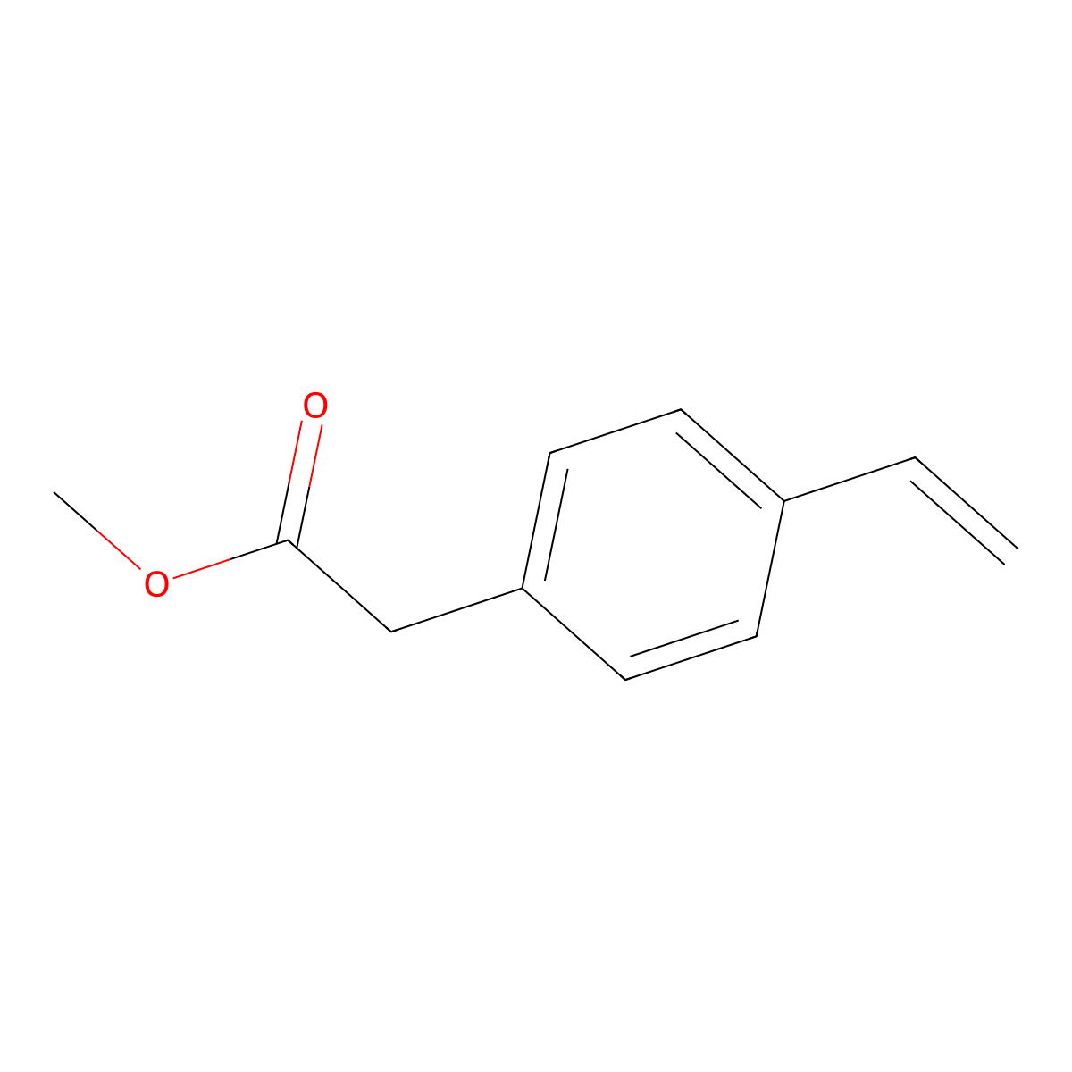 Methyl 2-(4-vinylphenyl)acetate molecular structure, CAS 62667-42-9