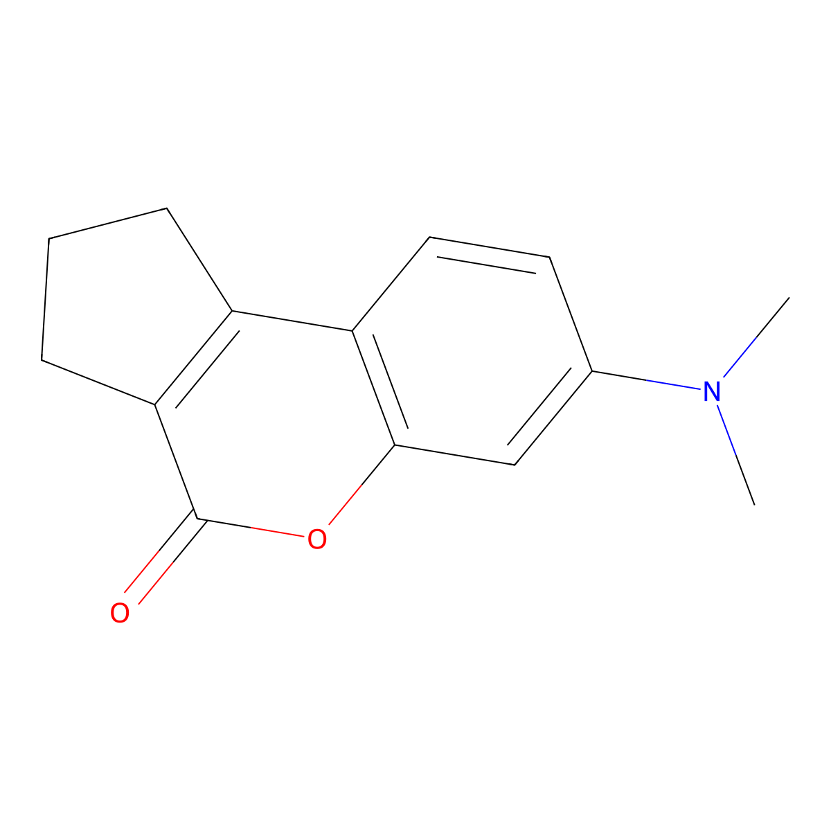 7-Dimethylaminocyclopenta[c]coumarin molecular structure, CAS 62669-74-3