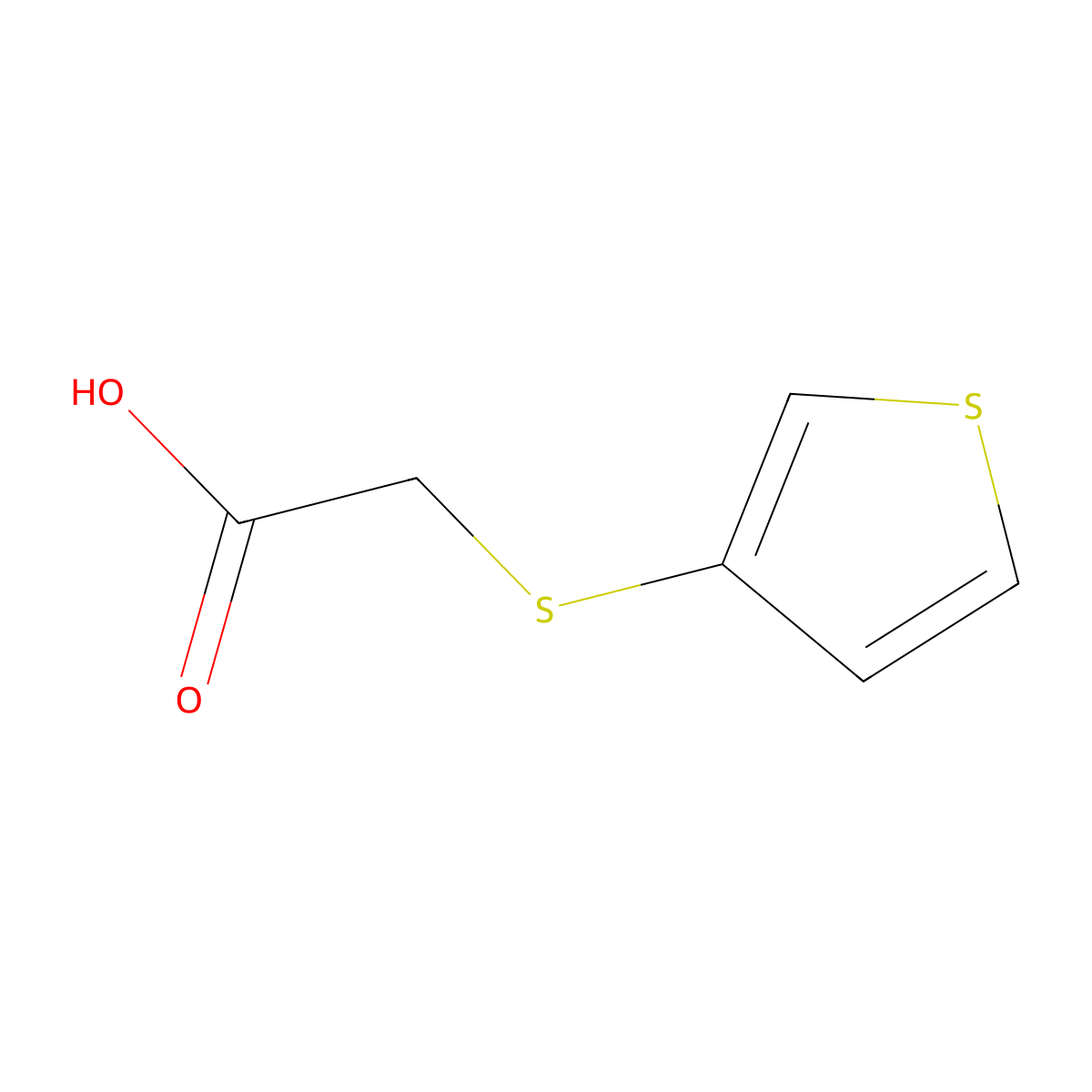 (3-Thienylsulfanyl)acetic acid molecular structure, CAS 6267-14-7
