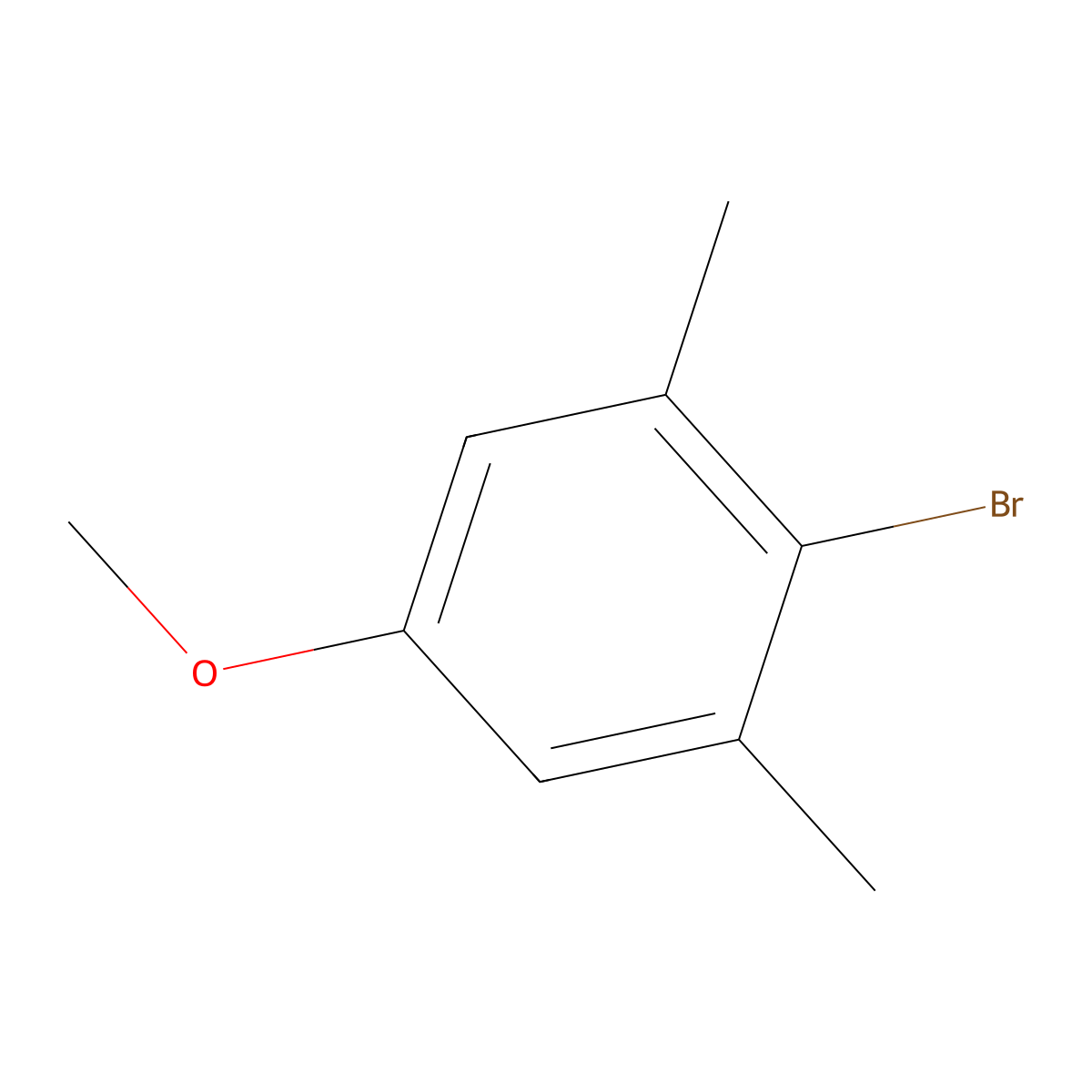 2-Bromo-5-methoxy-1,3-dimethylbenzene molecular structure, CAS 6267-34-1