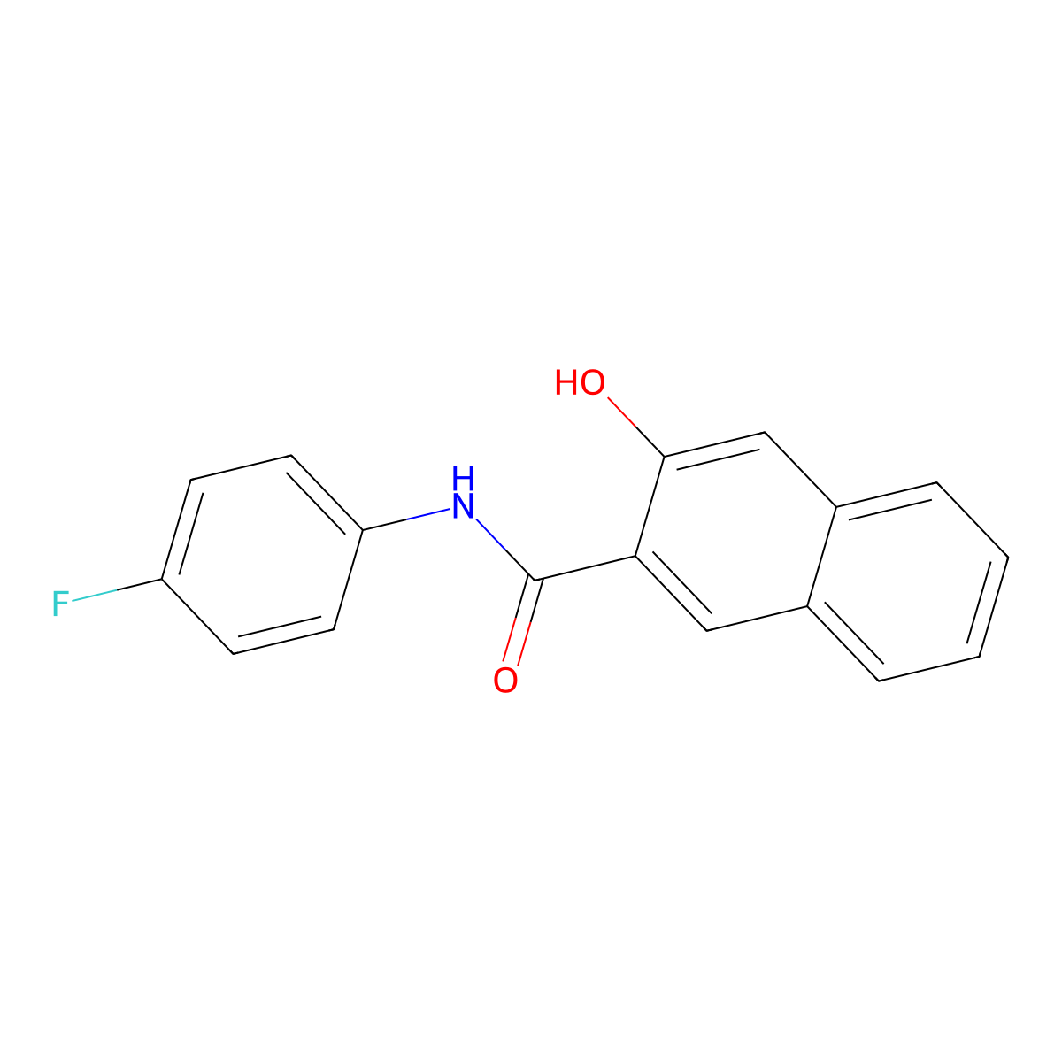 n-(4-Fluorophenyl)-3-hydroxynaphthalene-2-carboxamide molecular structure, CAS 6267-93-2