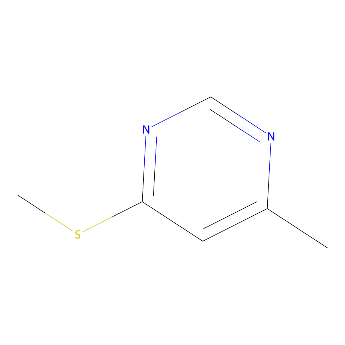 Pyrimidine, 4-methyl-6-(methylthio)- molecular structure, CAS 62671-89-0