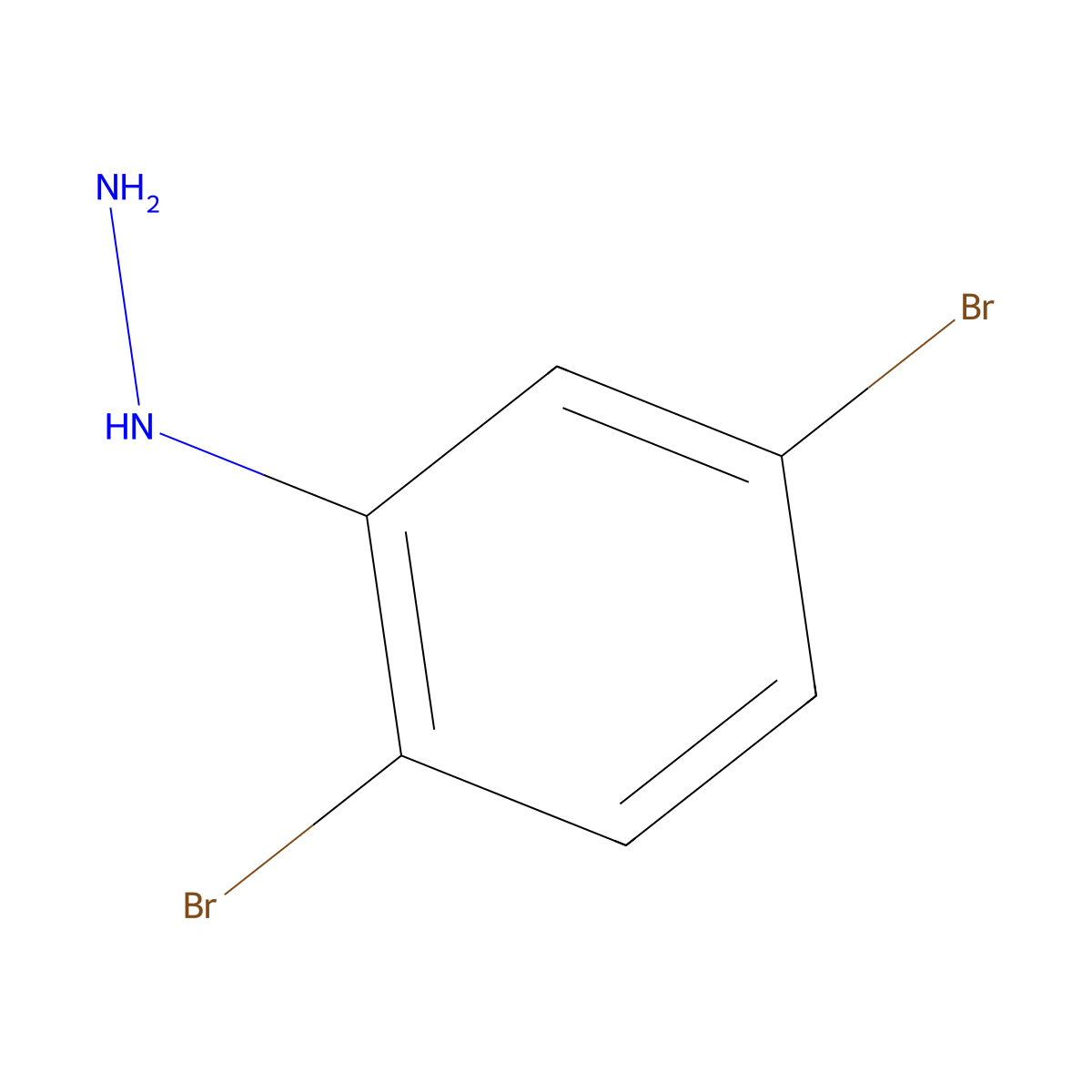 (2,5-Dibromophenyl)hydrazine molecular structure, CAS 62672-26-8