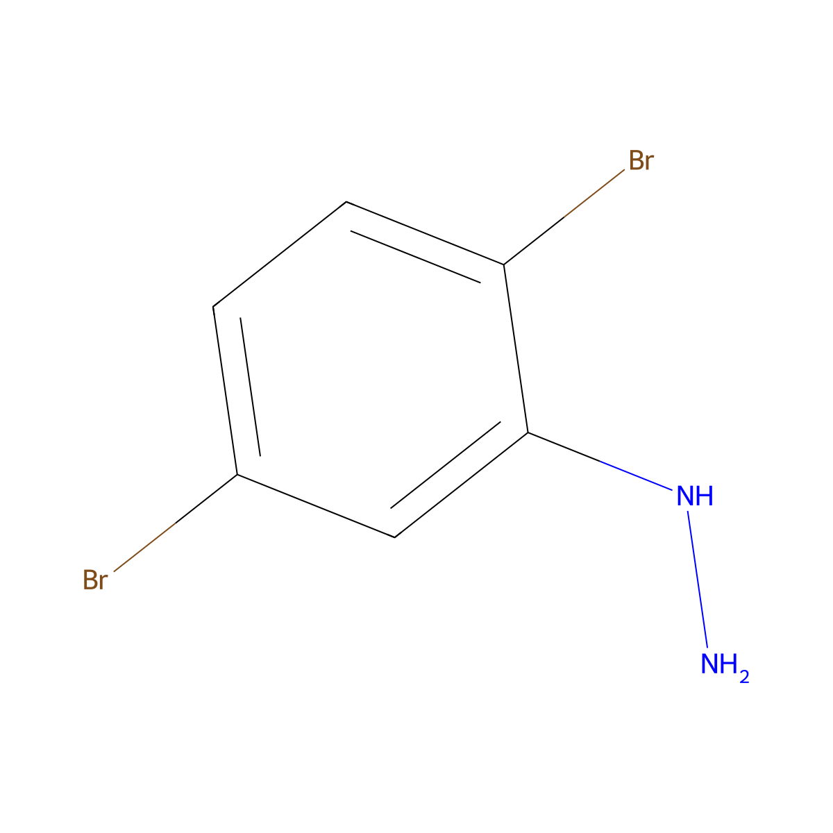 (2,5-Dibromophenyl)hydrazine molecular structure, CAS 62672-26-8