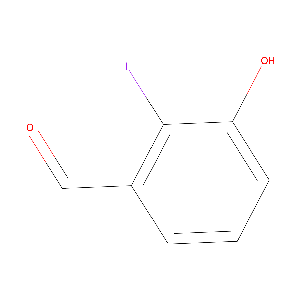 3-Hydroxy-2-iodobenzaldehyde molecular structure, CAS 62672-58-6