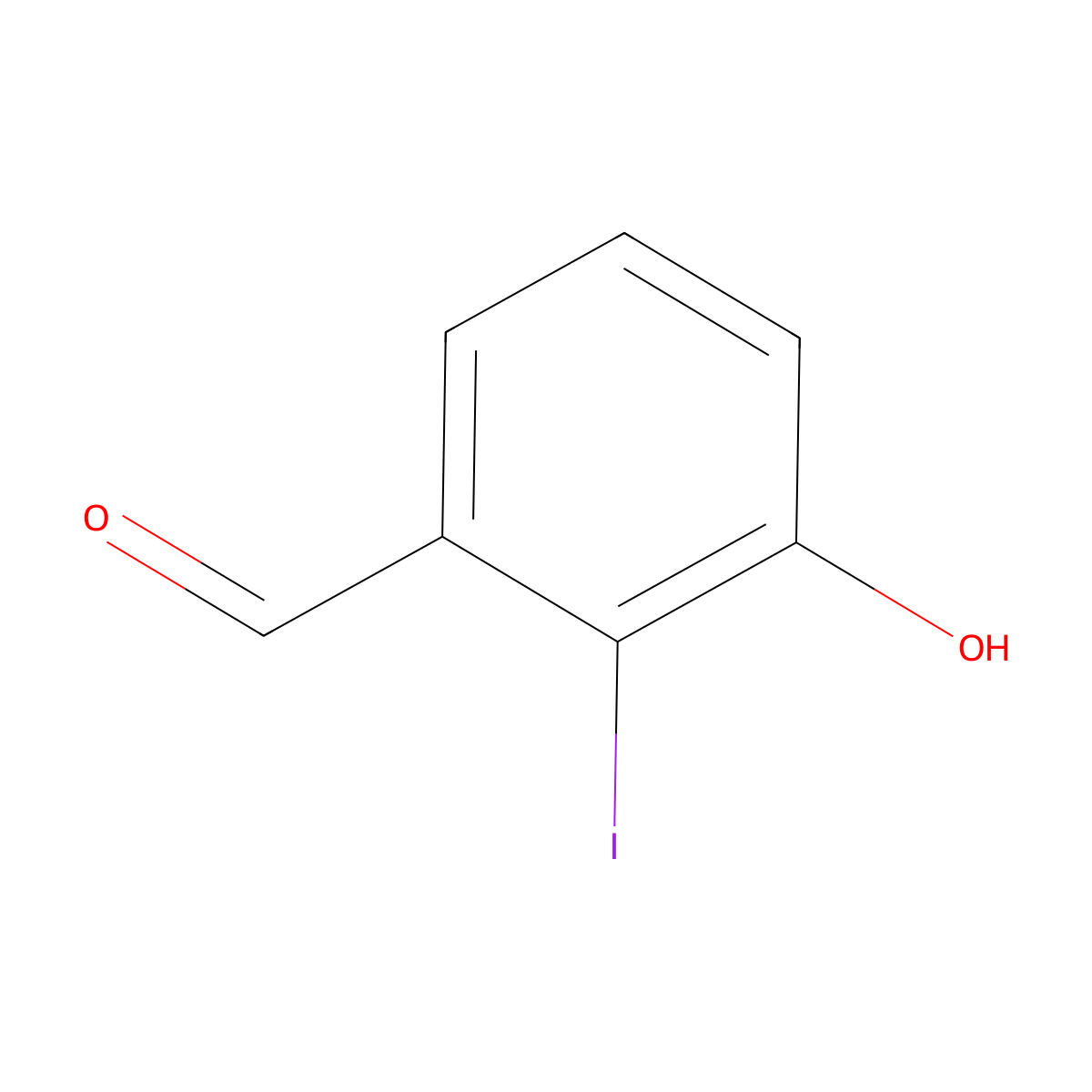 3-Hydroxy-2-iodobenzaldehyde molecular structure, CAS 62672-58-6