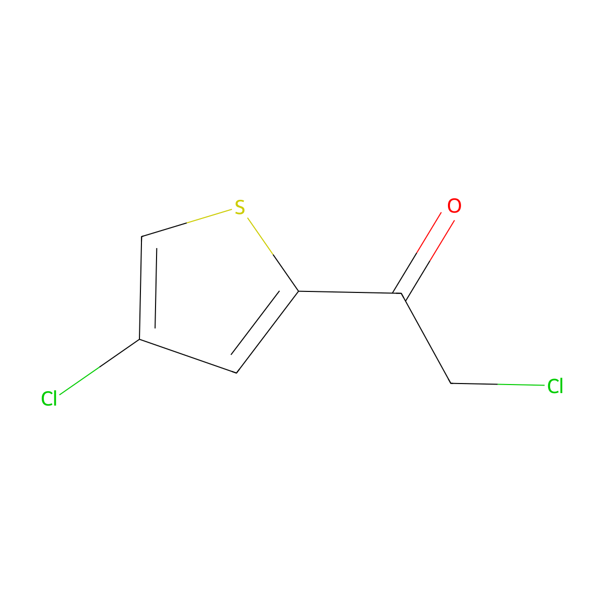 2-Chloro-1-(4-chlorothiophen-2-yl)ethan-1-one molecular structure, CAS 62673-64-7