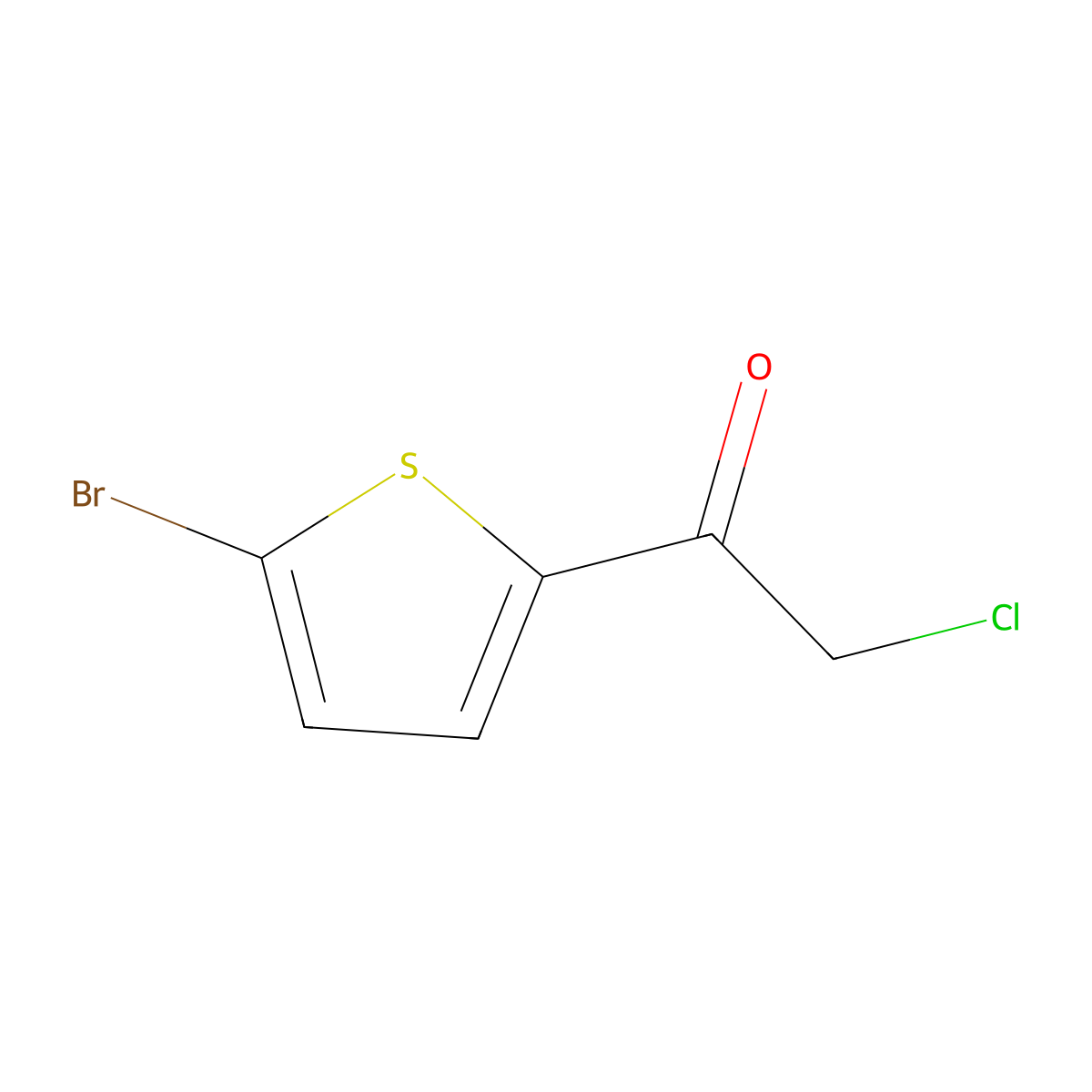 1-(5-Bromothiophen-2-yl)-2-chloroethanone molecular structure, CAS 62673-67-0