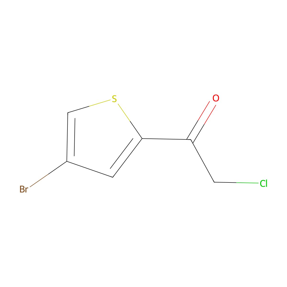 1-(4-Bromo-2-thienyl)-2-chloroethanone molecular structure, CAS 62673-68-1