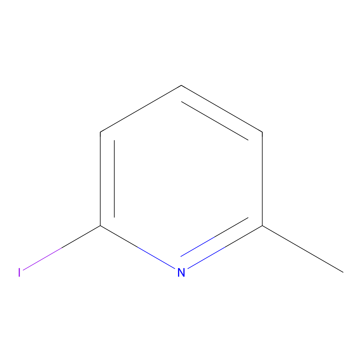 2-Iodo-6-methylpyridine molecular structure, CAS 62674-71-9
