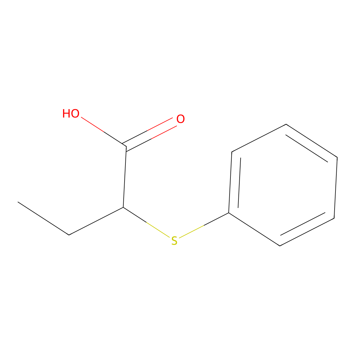 2-(Phenylsulfanyl)butanoic acid molecular structure, CAS 62675-40-5