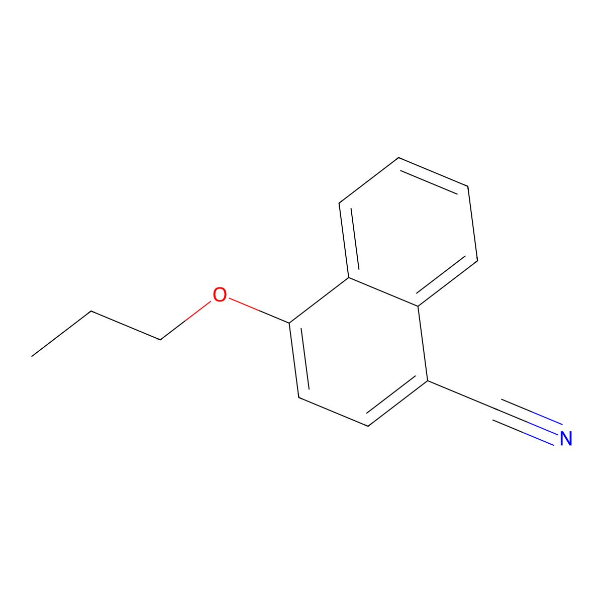 4-Propoxynaphthalene-1-carbonitrile molecular structure, CAS 62677-56-9