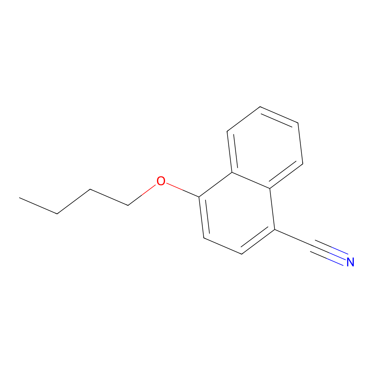 4-Butoxynaphthalene-1-carbonitrile molecular structure, CAS 62677-58-1