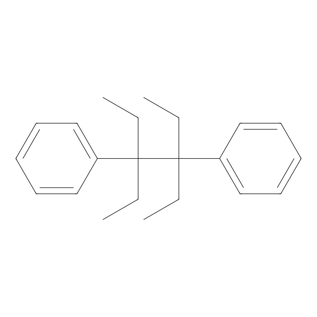 1,1'-(3,4-Diethylhexane-3,4-diyl)dibenzene molecular structure, CAS 62678-48-2