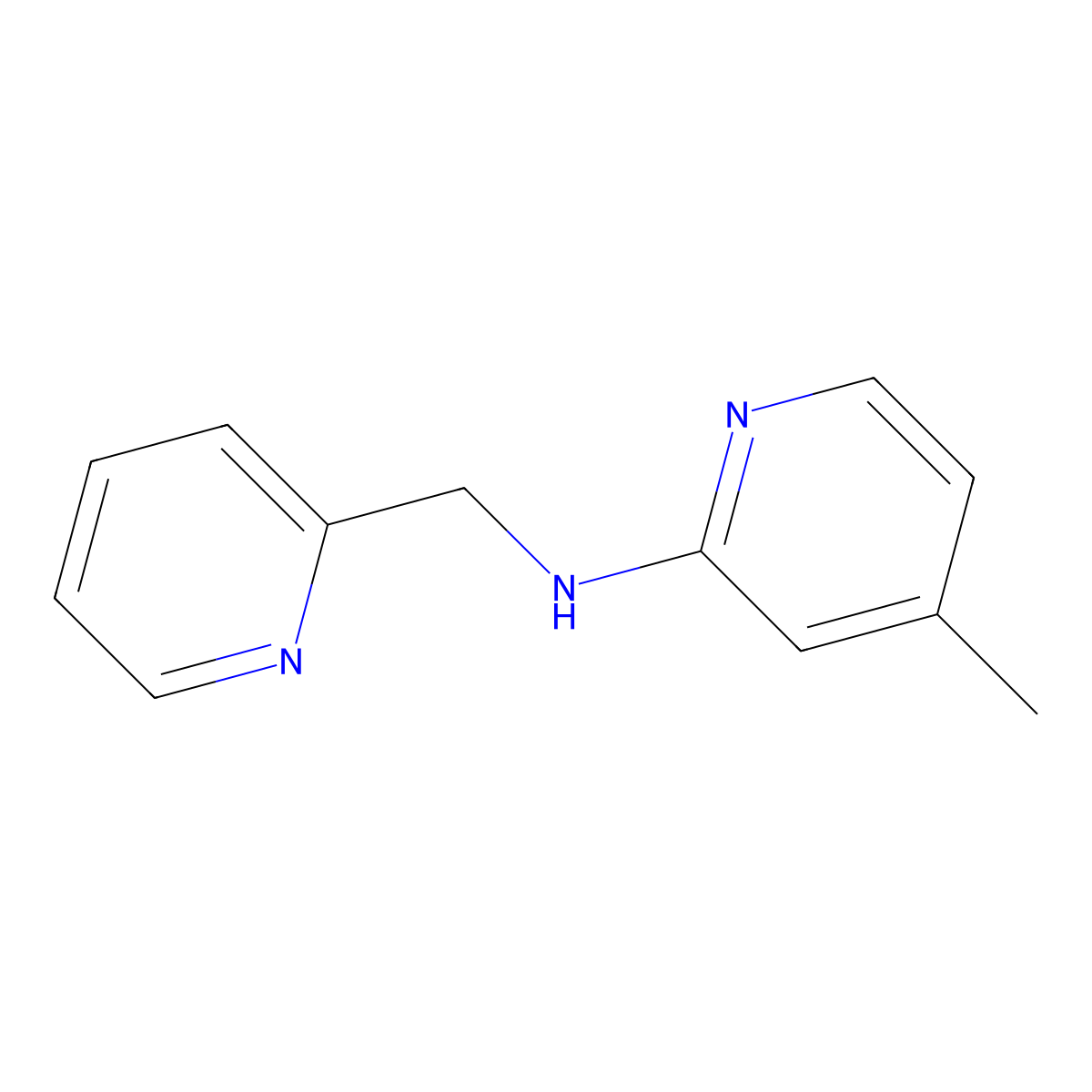 4-Methyl-N-[(pyridin-2-yl)methyl]pyridin-2-amine molecular structure, CAS 62679-40-7