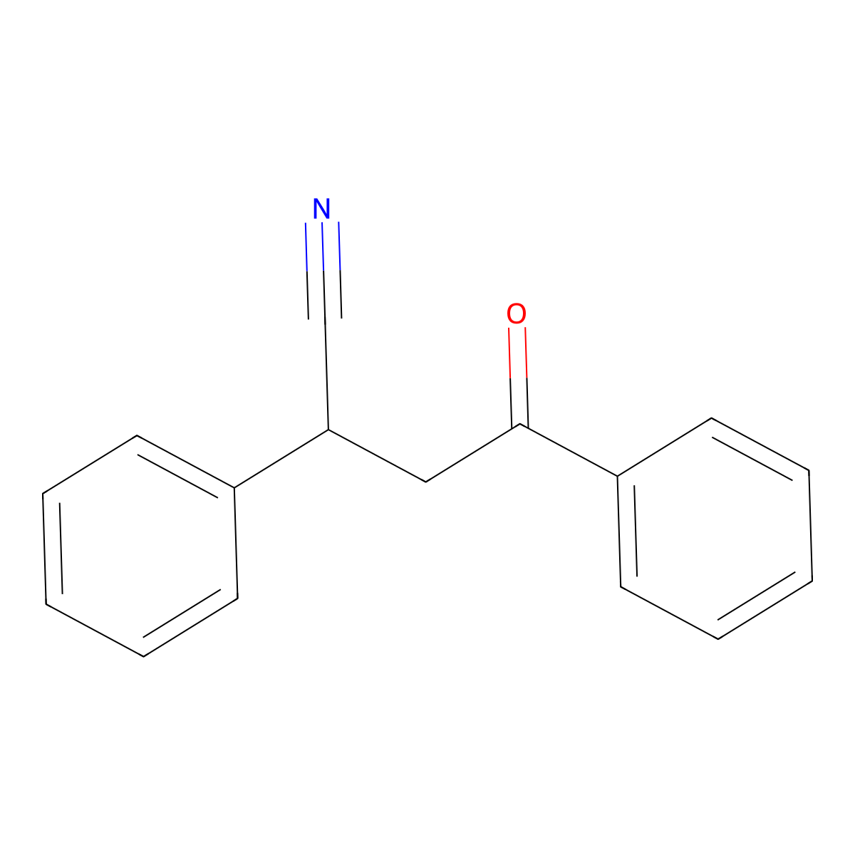 gamma-Oxo-alpha-phenylbenzenebutanenitrile molecular structure, CAS 6268-00-4