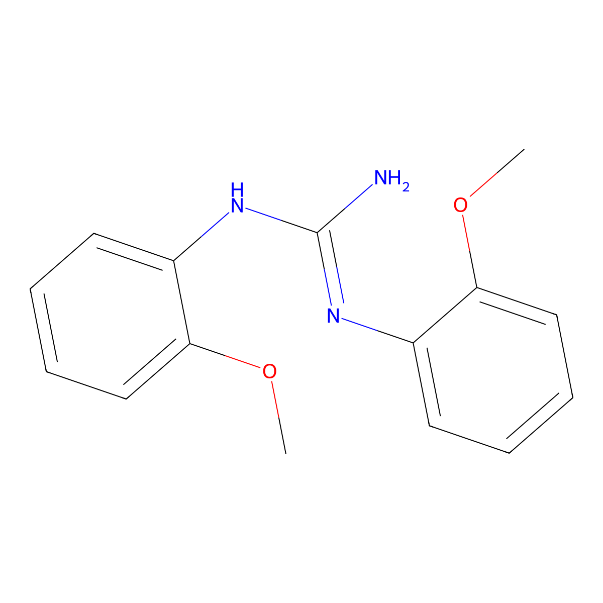 N,N'-Bis(2-methoxyphenyl)guanidine molecular structure, CAS 6268-03-7