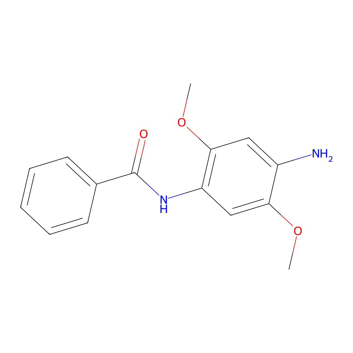 4-Benzoylamino-2,5-dimethoxyaniline molecular structure, CAS 6268-05-9