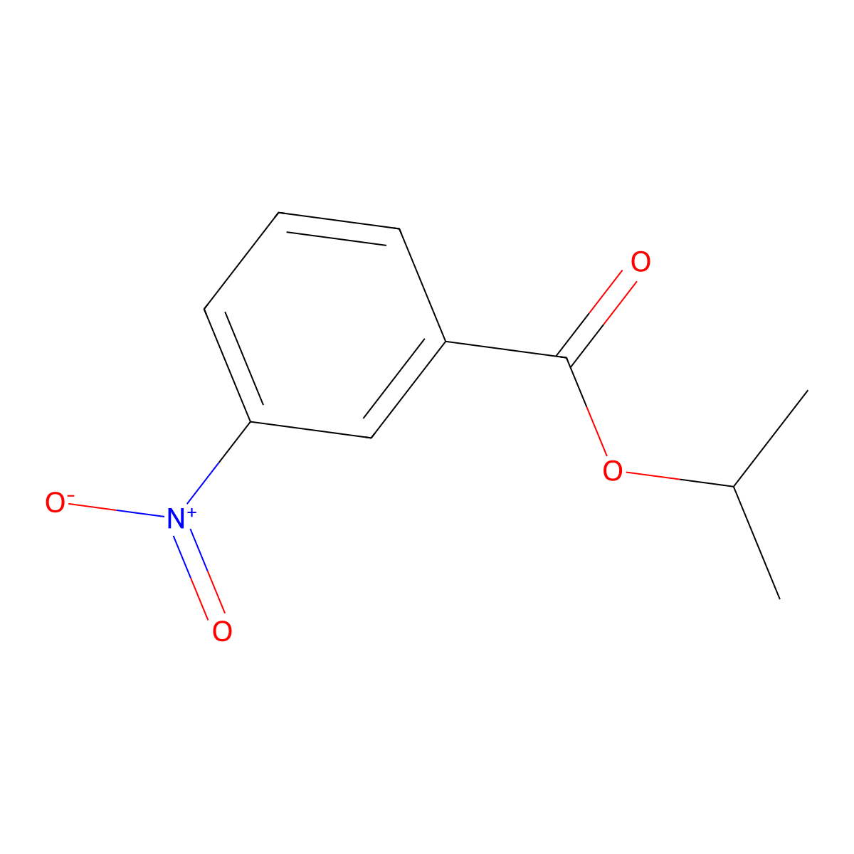 Propan-2-yl 3-nitrobenzoate molecular structure, CAS 6268-23-1