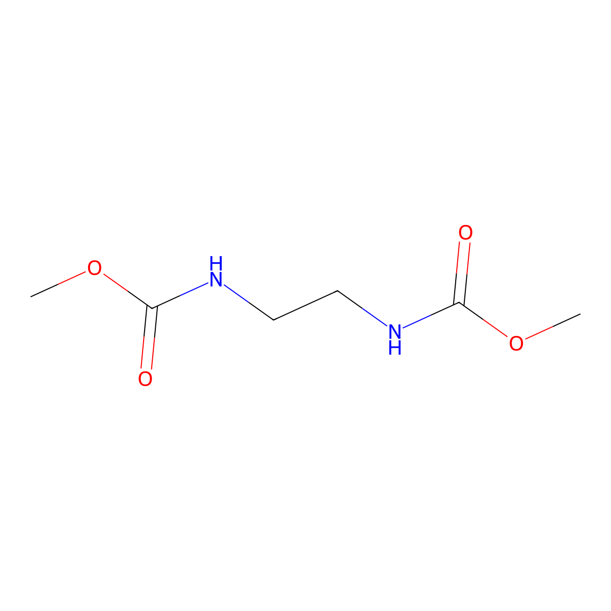 Dimethyl ethane-1,2-diylbiscarbamate molecular structure, CAS 6268-31-1