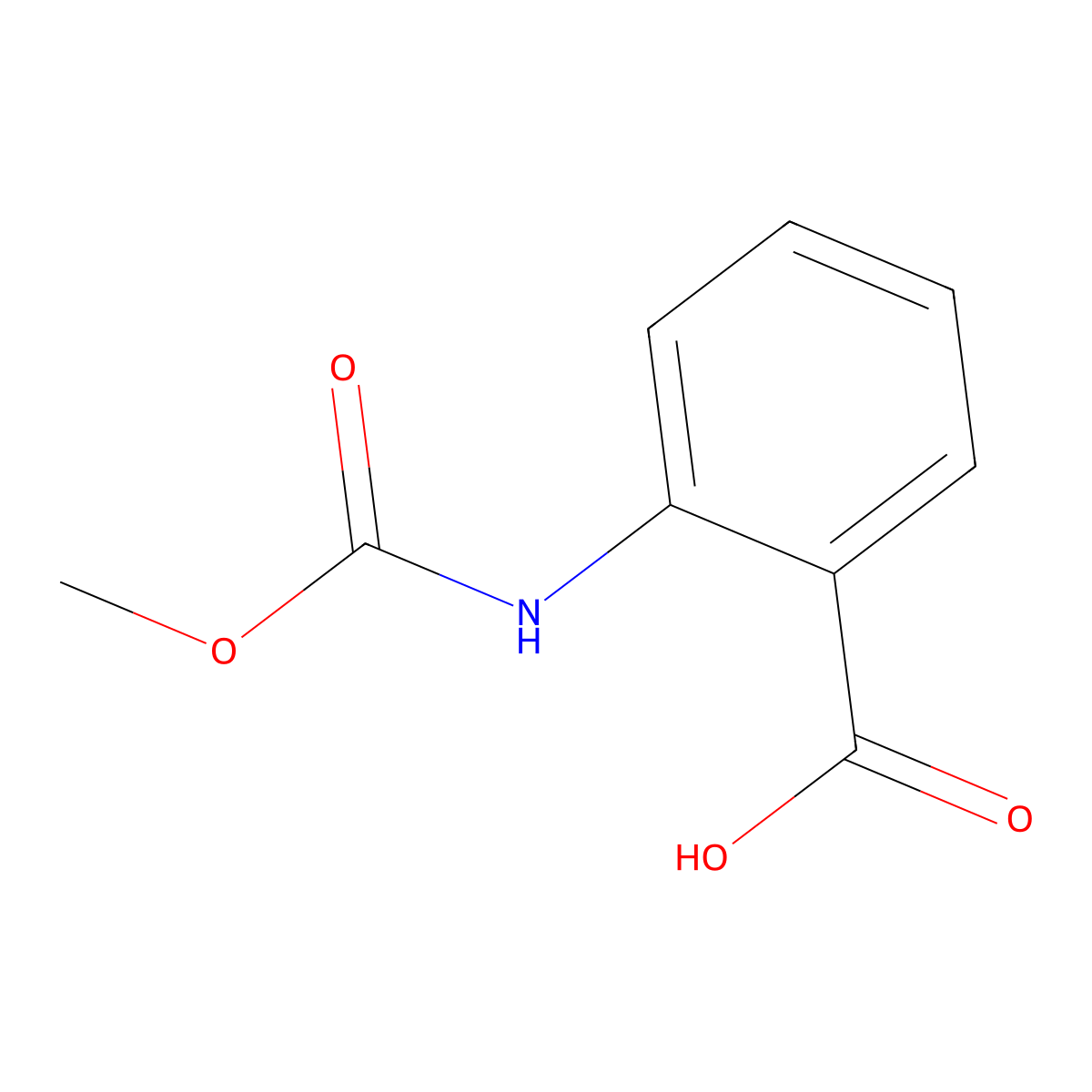 2-[(Methoxycarbonyl)amino]benzoic acid molecular structure, CAS 6268-38-8