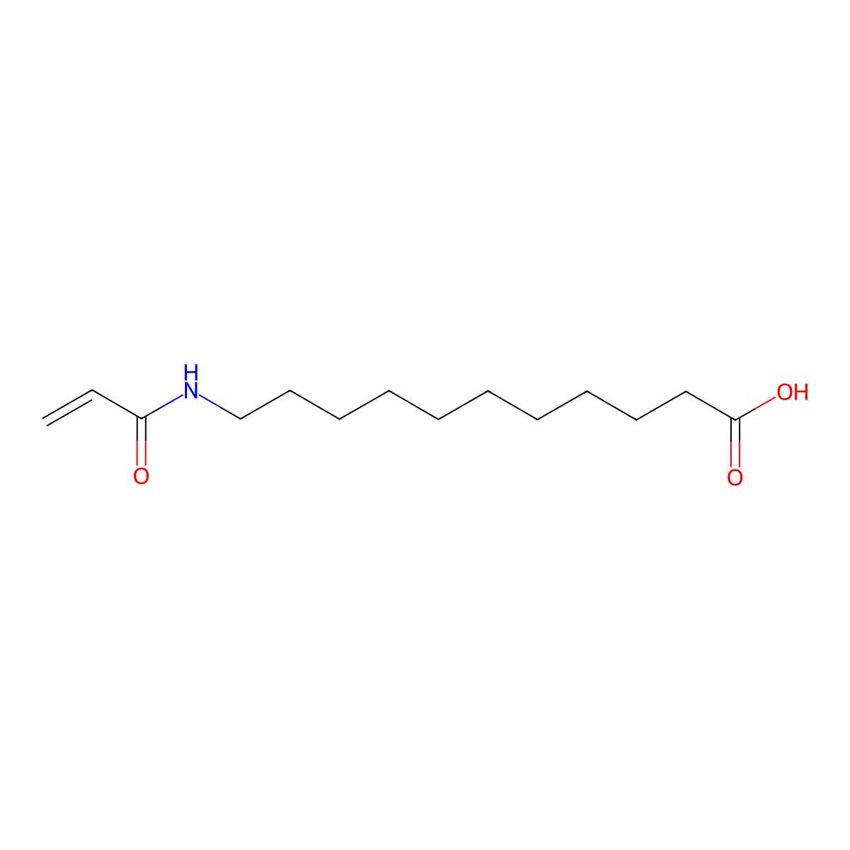 11-(Acryloylamino)undecanoic acid molecular structure, CAS 6268-48-0