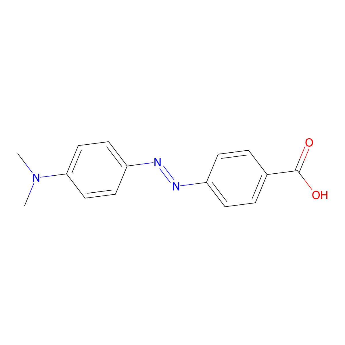 4-Dimethylaminoazobenzene-4'-carboxylic acid molecular structure, CAS 6268-49-1