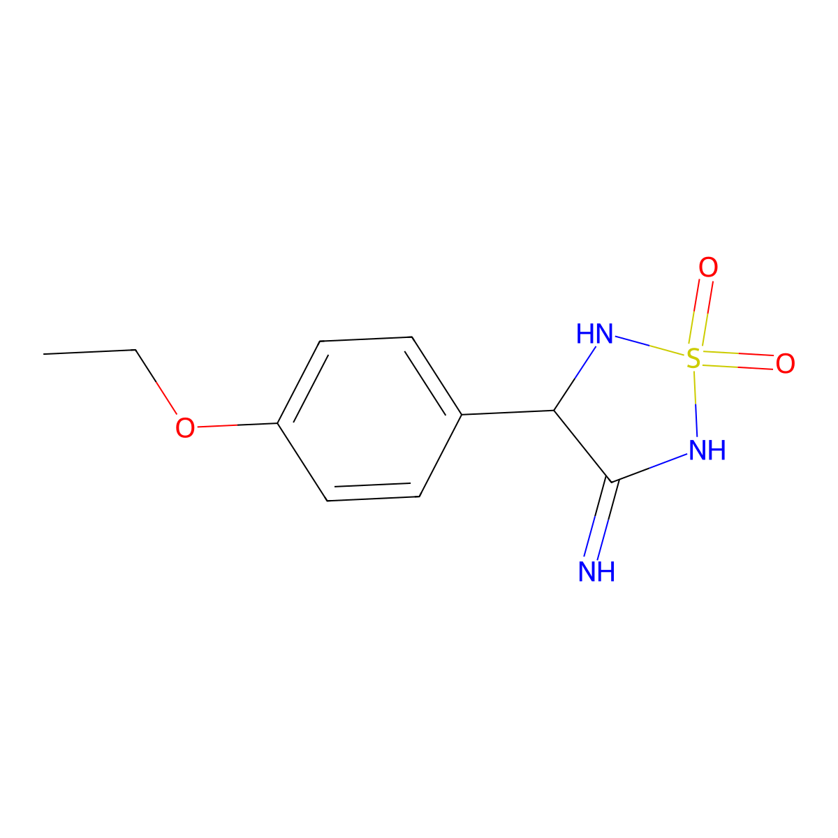 3-(4-Ethoxyphenyl)-1,1-dioxo-2,3-dihydro-1,2,5-thiadiazol-4-amine molecular structure, CAS 6268-89-9