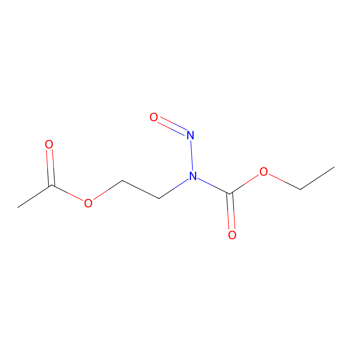 Ethyl N-2-acetoxyethylnitrosocarbamate molecular structure, CAS 62681-13-4