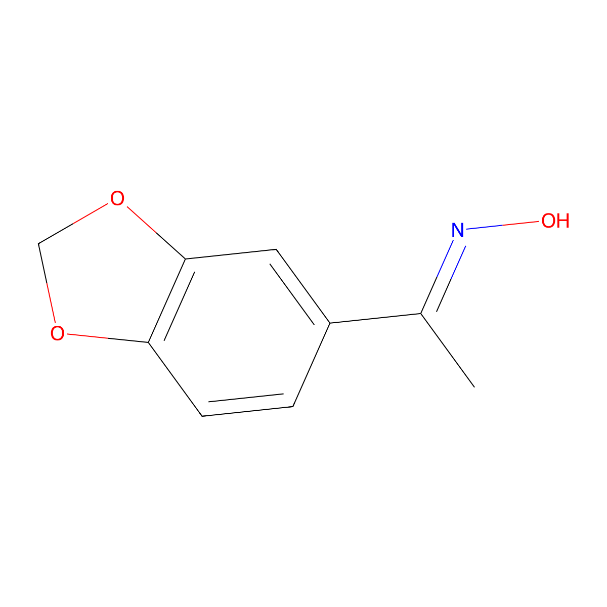 Ethanone, 1-(1,3-benzodioxol-5-yl)-, oxime molecular structure, CAS 62681-68-9