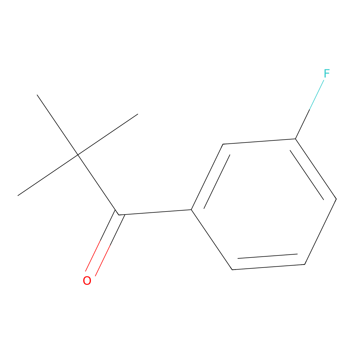 1-(3-Fluorophenyl)-2,2-dimethylpropan-1-one molecular structure, CAS 62681-85-0