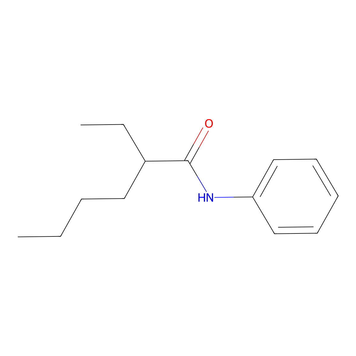 2-ethyl-N-phenylhexanamide molecular structure, CAS 62685-93-2